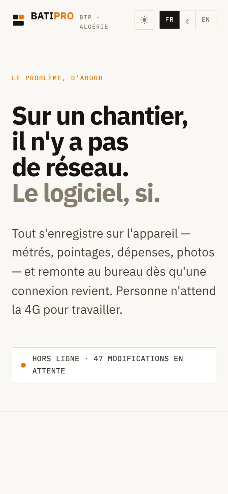 Batipro: Website, mobile