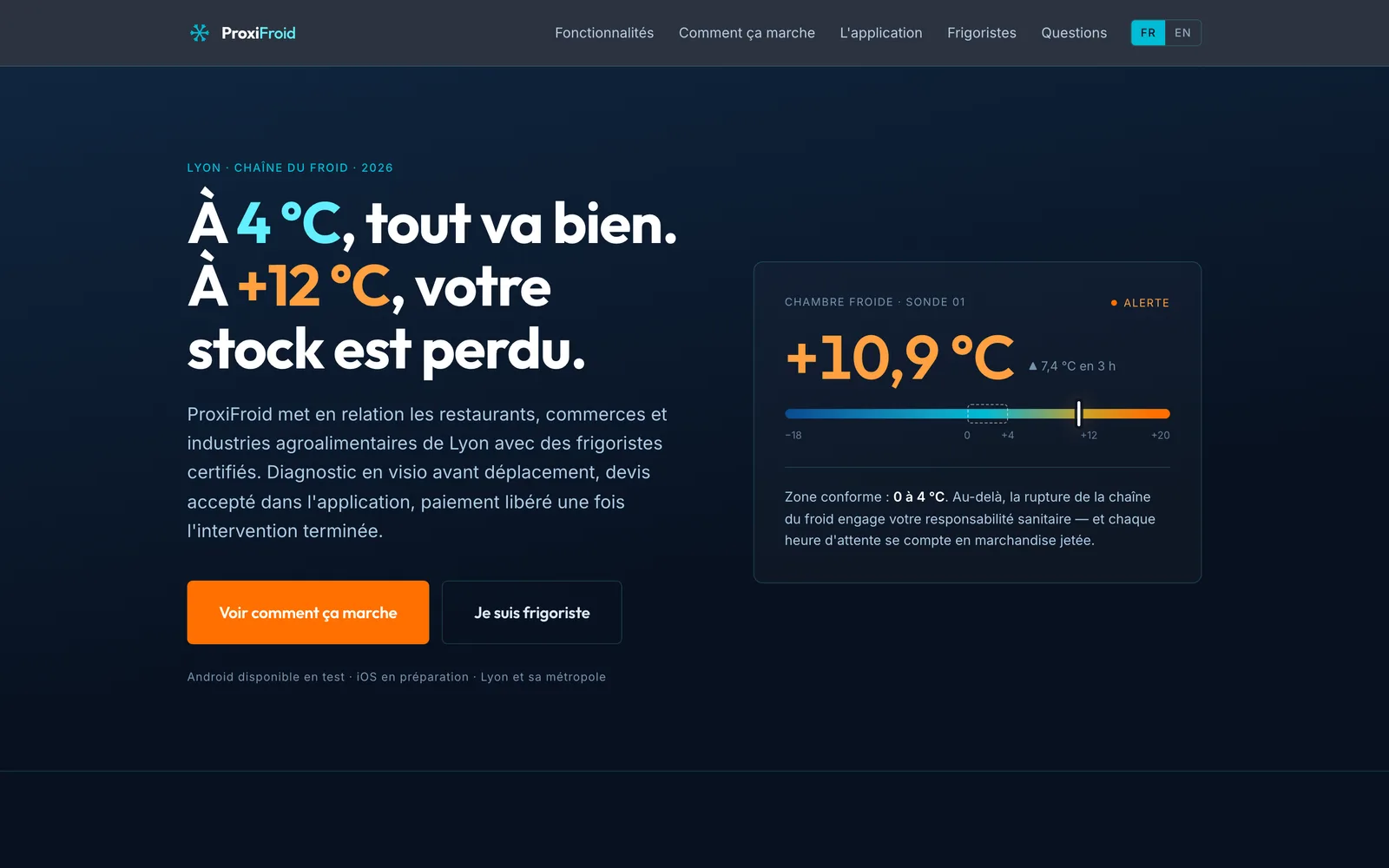 ProxiFroid: Website, desktop