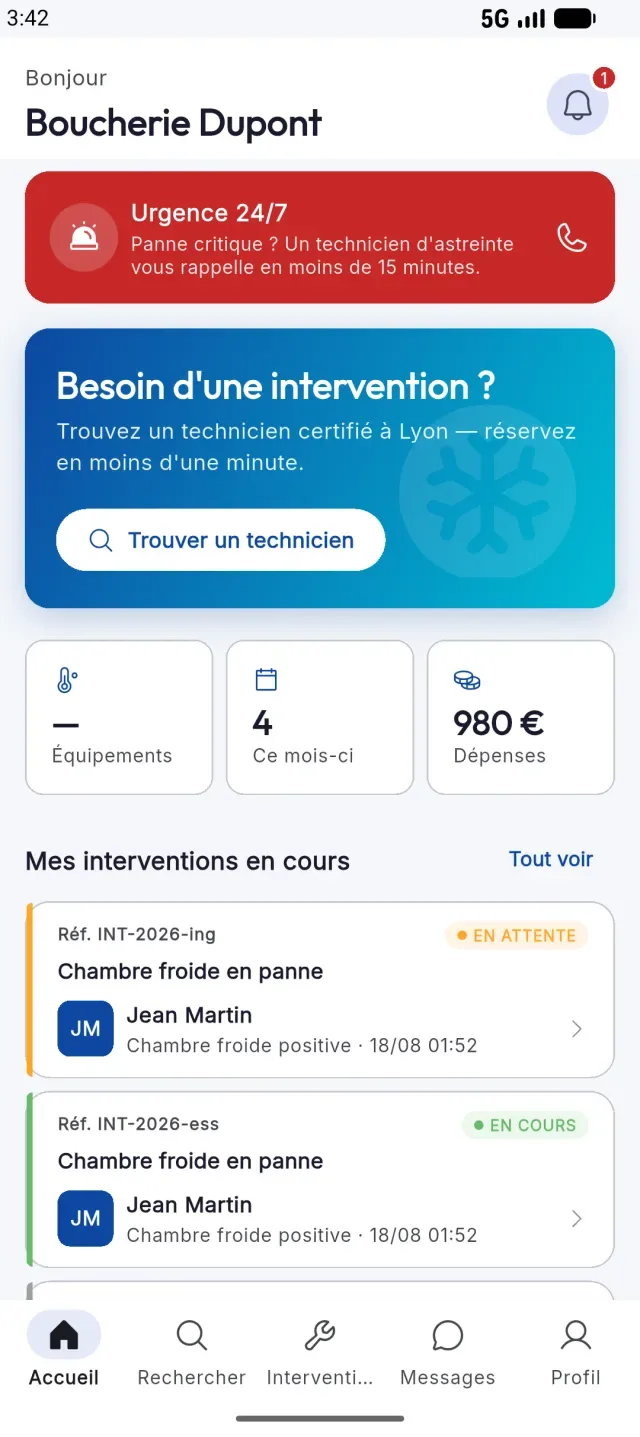 ProxiFroid: Accueil