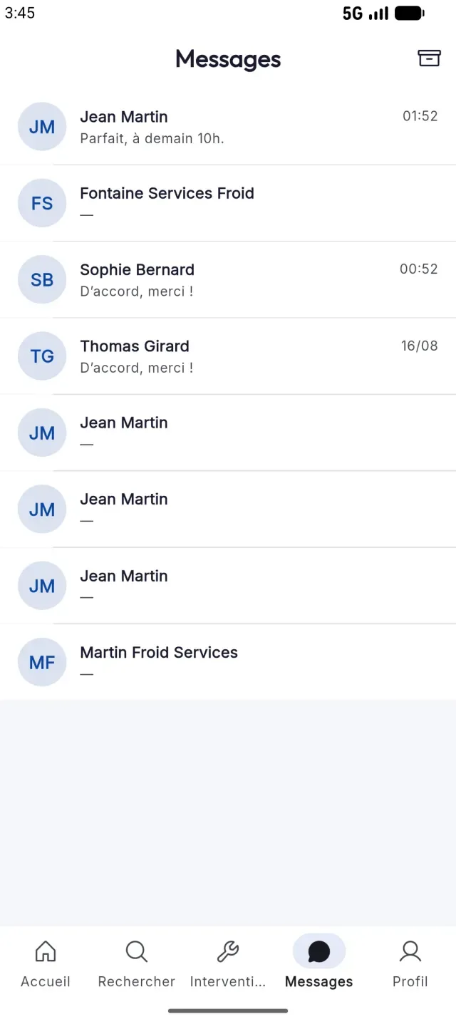 ProxiFroid: Messages
